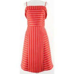 Banana Republic red stripe Spaghetti strap summer dress